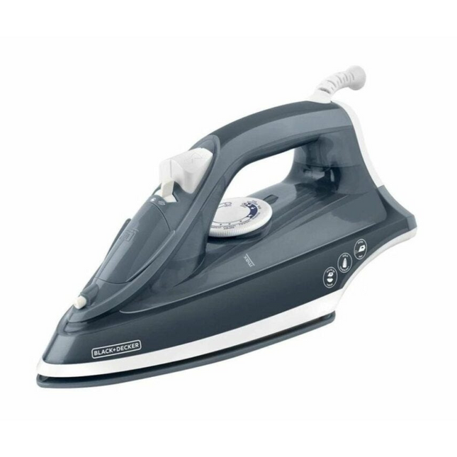 Plancha de Vapor Black+Decker TrueGlide Colors IRBD300 | 1200 W | Suela Antiadherente | Golpe de Vapor | Tanque 250 ml
