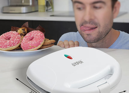 Máquina donas ST-2123 con donas recién hechas resultado final