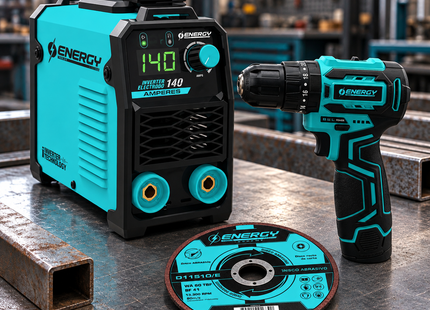 Energy Kit Soldadora Taladro y Discos, I140/1/120 + DDIB10/12 C1 + D11512/E