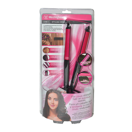 Plancha para Cabello 2 en 1 Westinghouse WH1152 | Alisado y Ondulado | Placas de Cerámica | Calentamiento Rápido