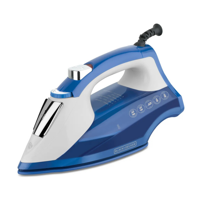 Plancha de Vapor Black+Decker Light Easy IR1866 | 1200 W | Suela CeramicGlide | SmartSteam™ | Cable 180° Giratorio