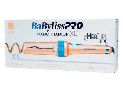 Rizadora BaByliss MiraCurl Pro XL 1” Peach Glow Edición | Tecnología SteamTech | Control de Dirección | Uso Profesional