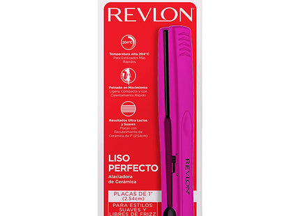 Alisadora Cerámica 1” Fucsia Revlon | Para alisar y dar brillo con estilo y cuidado