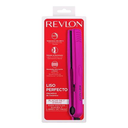 Alisadora Cerámica 1” Fucsia Revlon | Para alisar y dar brillo con estilo y cuidado