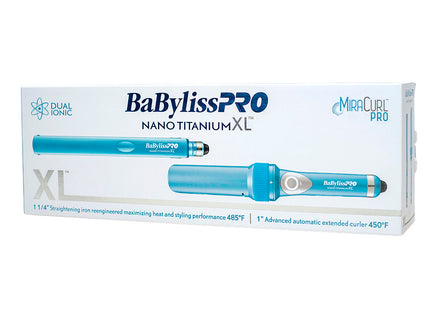 Pack Plancha Nano XL + Rizadora MiraCurl Pro BaByliss | Para cabello normal a grueso | Tecnología Nano Titanium y Curl Control