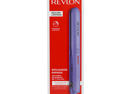 Alisadora Cerámica 1” Morado Revlon | Para un alisado preciso que reduce el frizz y cuida tu cabello