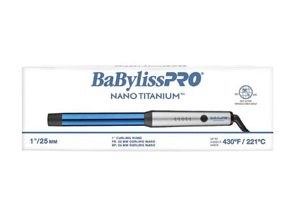 BaBylissPRO Varita Rizadora Blue Nano Titanium 25mm 430°F