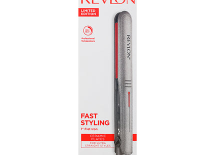 Alisadora Cerámica 1” Plata Revlon | Para un alisado preciso y elegante con protección contra el frizz