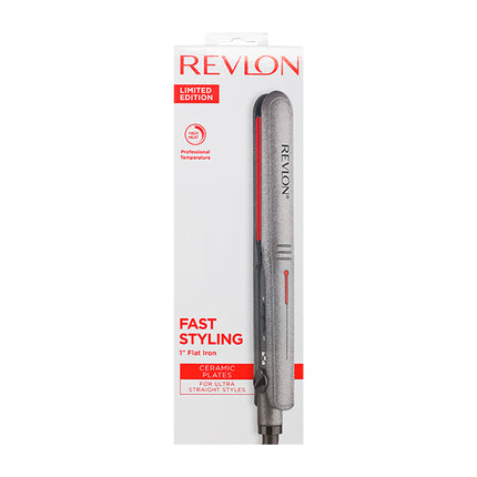 Alisadora Cerámica 1” Plata Revlon | Para un alisado preciso y elegante con protección contra el frizz