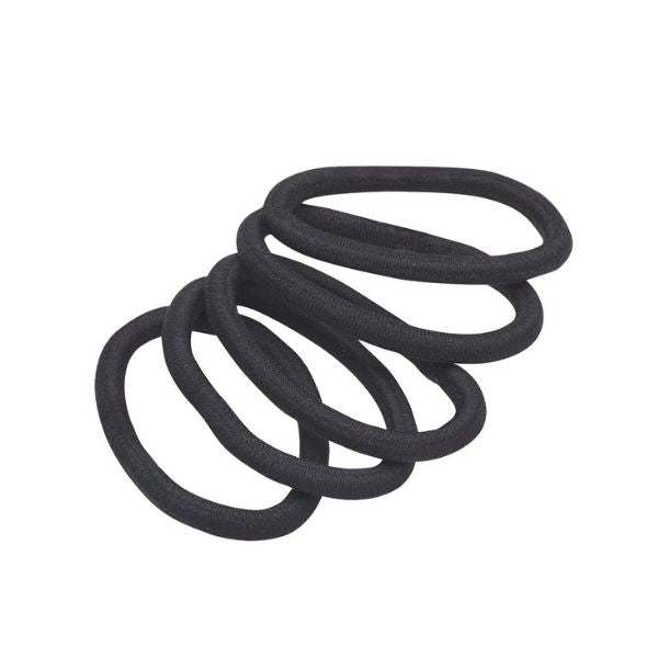 Cola Elástica Extra Gruesa Negra Revlon x15 | Para sujetar cabello abundante con firmeza y sin daños