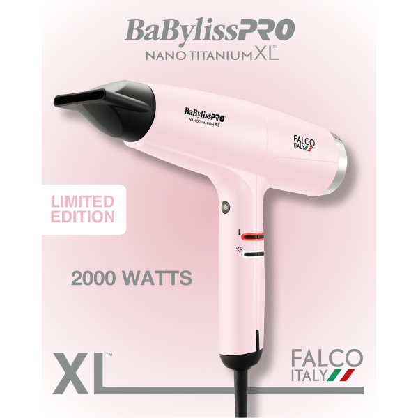 BaBylissPRO Secadora Falco Nano Sugar Pink XL, BNT8550