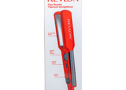 Alisadora Titanium Roja 2” Revlon | Para un alisado rápido y brillante en cabello largo o abundante