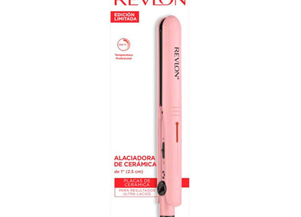 Alisadora Cerámica 1” Rosa Revlon | Para un alisado suave y preciso con estilo femenino