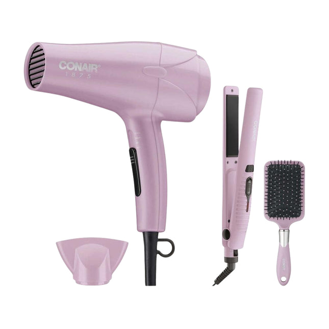Conair Lilac Styling Collection - kit secador, plancha y cepillo