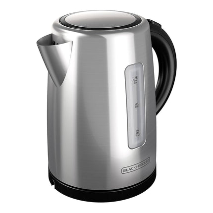 Hervidor Eléctrico Black+Decker KE2000SD | 1.7 L | 1500 W | Inalámbrico 360° | Acero Inoxidable