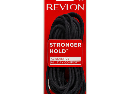Colas Elásticas XL Negras Revlon 16un | Para sujetar el cabello con firmeza y sin maltratarlo