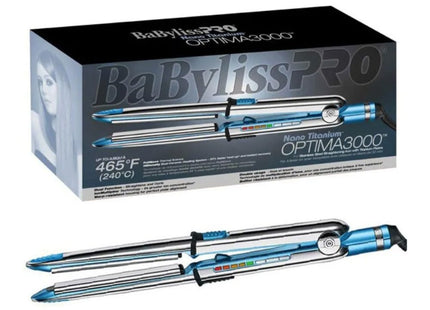 Plancha BaByliss Nano Optima 3000 | 1” | Placas de Nano Titanium | Temperatura hasta 465°F | Doble Voltaje