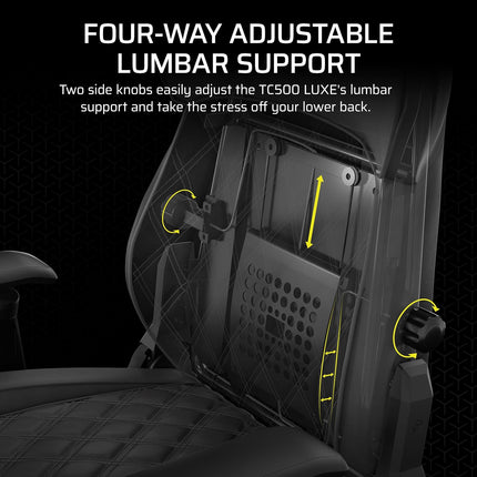 Silla Gaming Corsair TC500 Luxe | Diseño Ergonómico | Acabado Premium