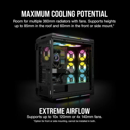 Case Gaming Corsair iCUE 5000T ATX | RGB Tempered Glass | Mid Tower | Smart Black