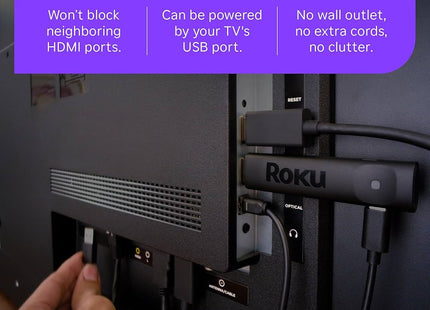 Empaque original Roku Stick HD 2025 con accesorios incluidos completo
