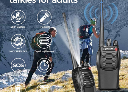 Pxton Radios de 2 vías recargables, PX-S1-0001