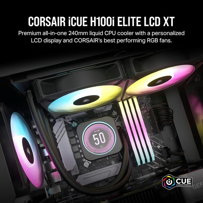 Enfriamiento Líquido Corsair iCUE H100i Elite LCD | 240mm | CW-9060061-WW