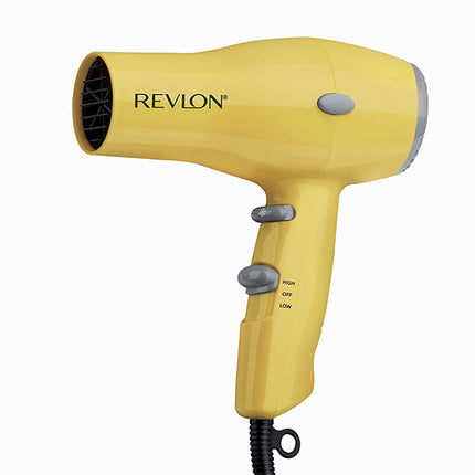 Secadora Style and Go 1875W Revlon Amarilla | Para secar tu cabello con potencia y estilo en cualquier lugar