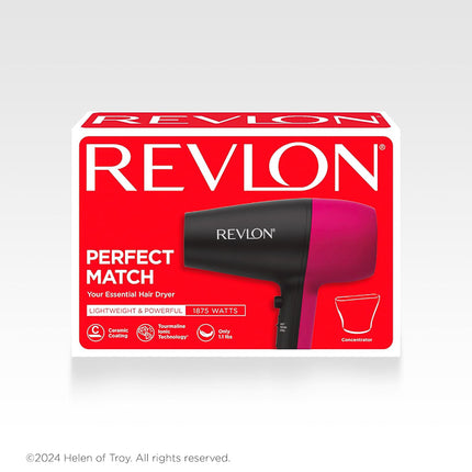 Secadora Iónica Perfect Match 1875W Revlon | Para secar y alisar tu cabello con menos frizz y más brillo