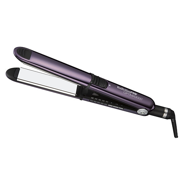 Plancha BaByliss Ôptima 3000 | 1” | Morada | Placas Nano Titanium | Temperatura hasta 450°F | Tecnología Iónica | Profesional