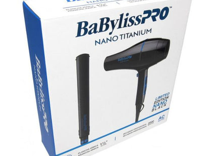 BaBylissPRO Pack Nano Black Plancha 1 1/4" y Secadora 2000W