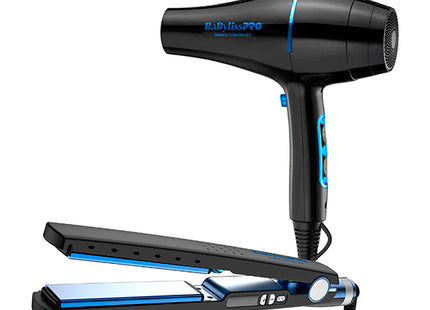 Pack BaByliss Edición Limitada Nano Black | Plancha 1” + Secadora 2000W | Tecnología Nano Titanium | Profesional