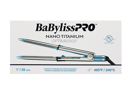 Plancha Nano Optima 3100 1” BaByliss | Para cabello normal a fino | Tecnología Nano Titanium | Temperatura Ajustable