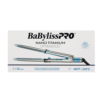 Plancha Nano Optima 3100 1” BaByliss | Para cabello normal a fino | Tecnología Nano Titanium | Temperatura Ajustable