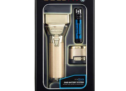 Barberology Afeitadora FXONE doble lámina dorada, FX79FSG