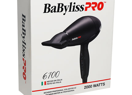 Secadora BaByliss Blackmagic | 2000W | Motor AC | Tecnología Iónica | Profesional
