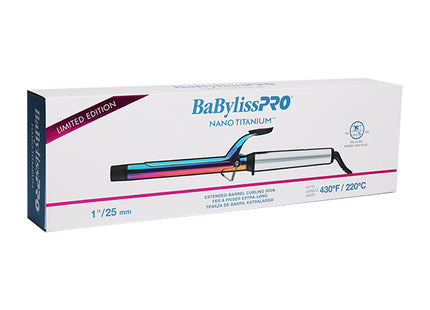 Pinza Rizadora BaByliss Extendida XL | 1” (25mm) | Barril Profesional | Calentamiento Rápido