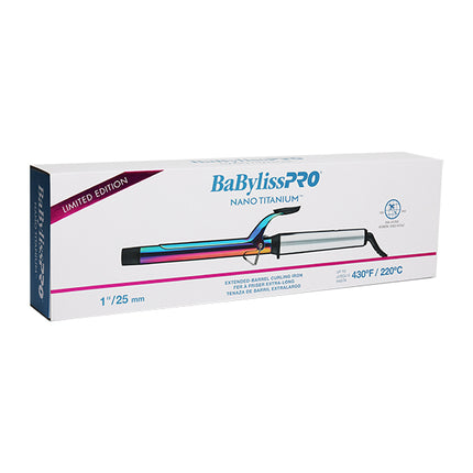 Pinza Rizadora BaByliss Extendida XL | 1” (25mm) | Barril Profesional | Calentamiento Rápido
