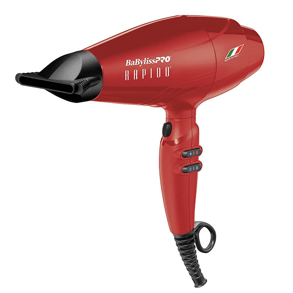 Secadora BaByliss Rápido | 2000W | Roja | Alta Potencia | Tecnología Avanzada
