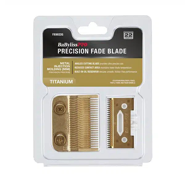 Barberology Cuchilla fade titanio dorada, FX8022G
