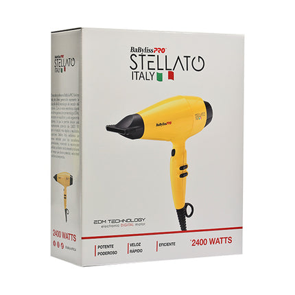 Secadora Digital BaByliss Stellato | 2400W | Motor Digital | Tecnología Iónica | Profesional