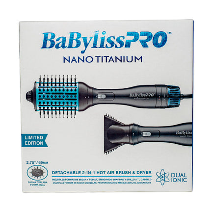Cepillo Capilar BaByliss Hot Air Brush 2 en 1 Dual Ionic | Para peinar y reducir el frizz con tecnología iónica