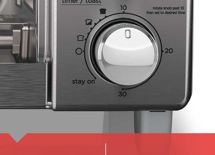 Horno Tostador Black+Decker TO1745SSG‑LA | 30 L / 4 Rebanadas | 1150 W | Convección Natural | 4 Funciones | Acero Inoxidable