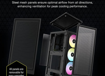 Case Gaming Corsair 2000D Airflow | Mini-ITX | Panel Malla | Alta Ventilación | Black