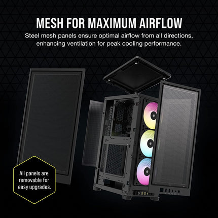 Case Gaming Corsair 2000D Airflow | Mini-ITX | Panel Malla | Alta Ventilación | Black