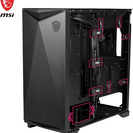 Case Gaming MSI MPG Gungnir 300R | Airflow | Vidrio Templado | 4 Ventiladores RGB | Negro