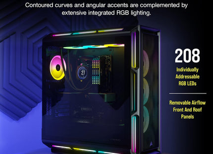 Case Gaming Corsair iCUE 5000T ATX | RGB Tempered Glass | Mid Tower | Smart Black