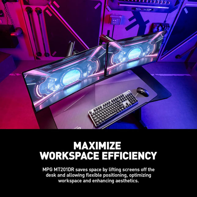 Soporte Doble para Monitor MSI MPG MT201DR RGB | Gris