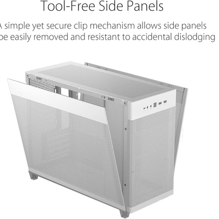 Case Gaming ASUS PRIME AP201 | Micro ATX | Vidrio Templado | Blanco