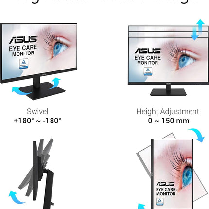 Monitor 27” ASUS VA27DQSBY | FHD 1920x1080 | 75Hz | DP | HDMI | Plano | Slim