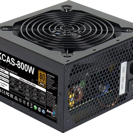 Fuente de Poder Aerocool KCAS-800W | 80 Plus Bronze | No Modular